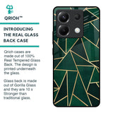 Abstract Green Glass Case For Poco X6 5G