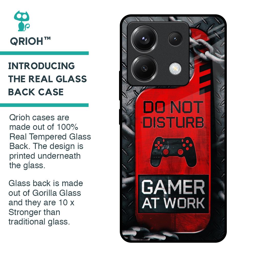 Do No Disturb Glass Case For Poco X6 5G