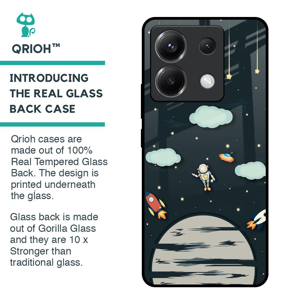 Astronaut Dream Glass Case For Poco X6 5G