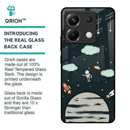 Astronaut Dream Glass Case For Poco X6 5G