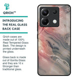 Pink And Grey Marble Glass Case For Poco X6 5G