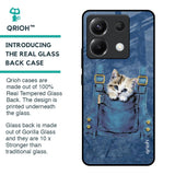 Kitty In Pocket Glass Case For Poco X6 5G