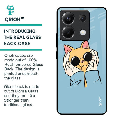 Adorable Cute Kitty Glass Case For Poco X6 5G