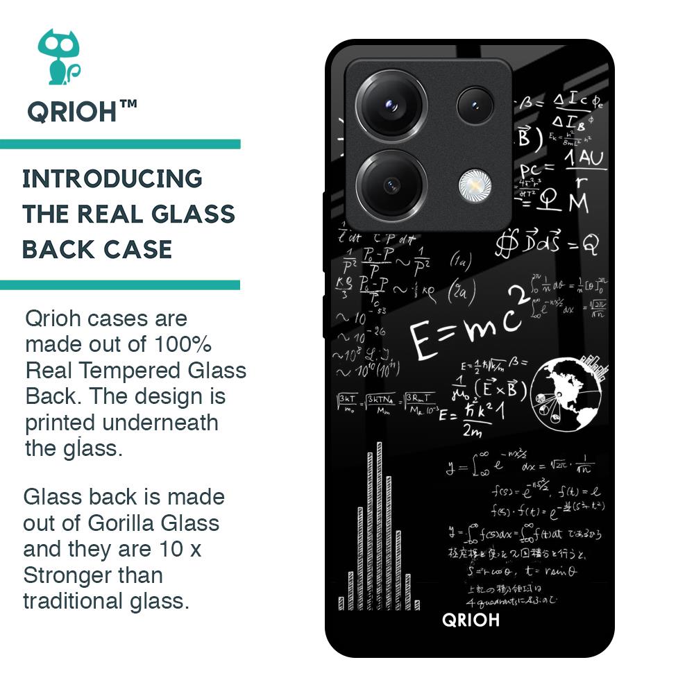 Funny Math Glass Case for Poco X6 5G