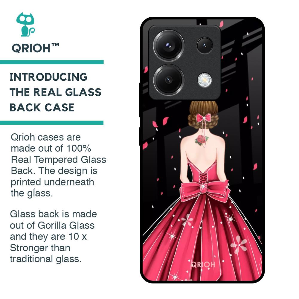 Fashion Princess Glass Case for Poco X6 5G