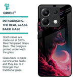 Moon Wolf Glass Case for Poco X6 5G