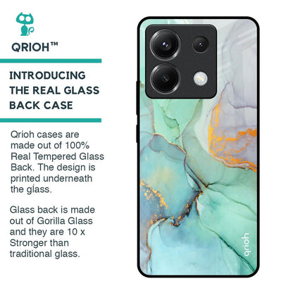 Green Marble Glass Case for Poco X6 5G