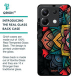 Retro Gorgeous Flower Glass Case for Poco X6 5G