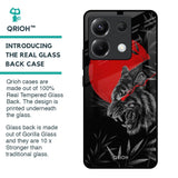 Red Moon Tiger Glass Case for Poco X6 5G
