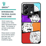 Anime Sketch Glass Case for Poco X6 5G