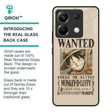 Luffy Wanted Glass Case for Poco X6 5G