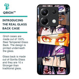 Anime Eyes Glass Case for Poco X6 5G