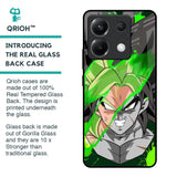 Anime Green Splash Glass Case for Poco X6 5G