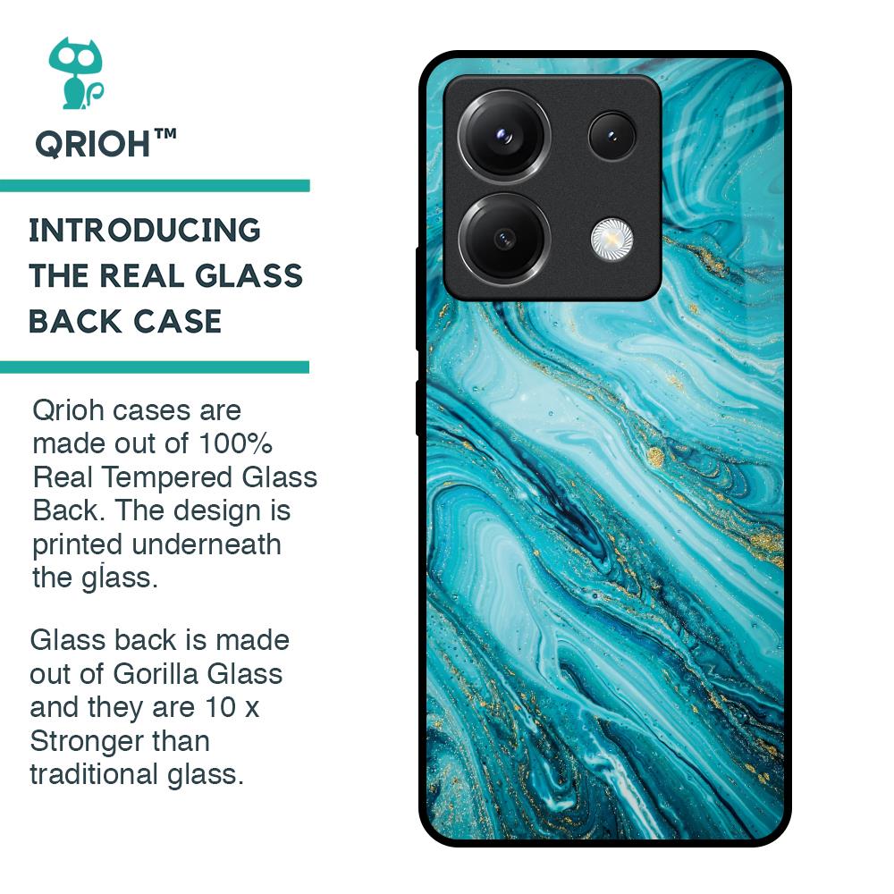 Ocean Marble Glass Case for Poco X6 5G