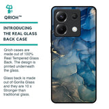 Blue Cool Marble Glass Case for Poco X6 5G