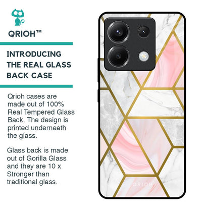 Geometrical Marble Glass Case for Poco X6 5G