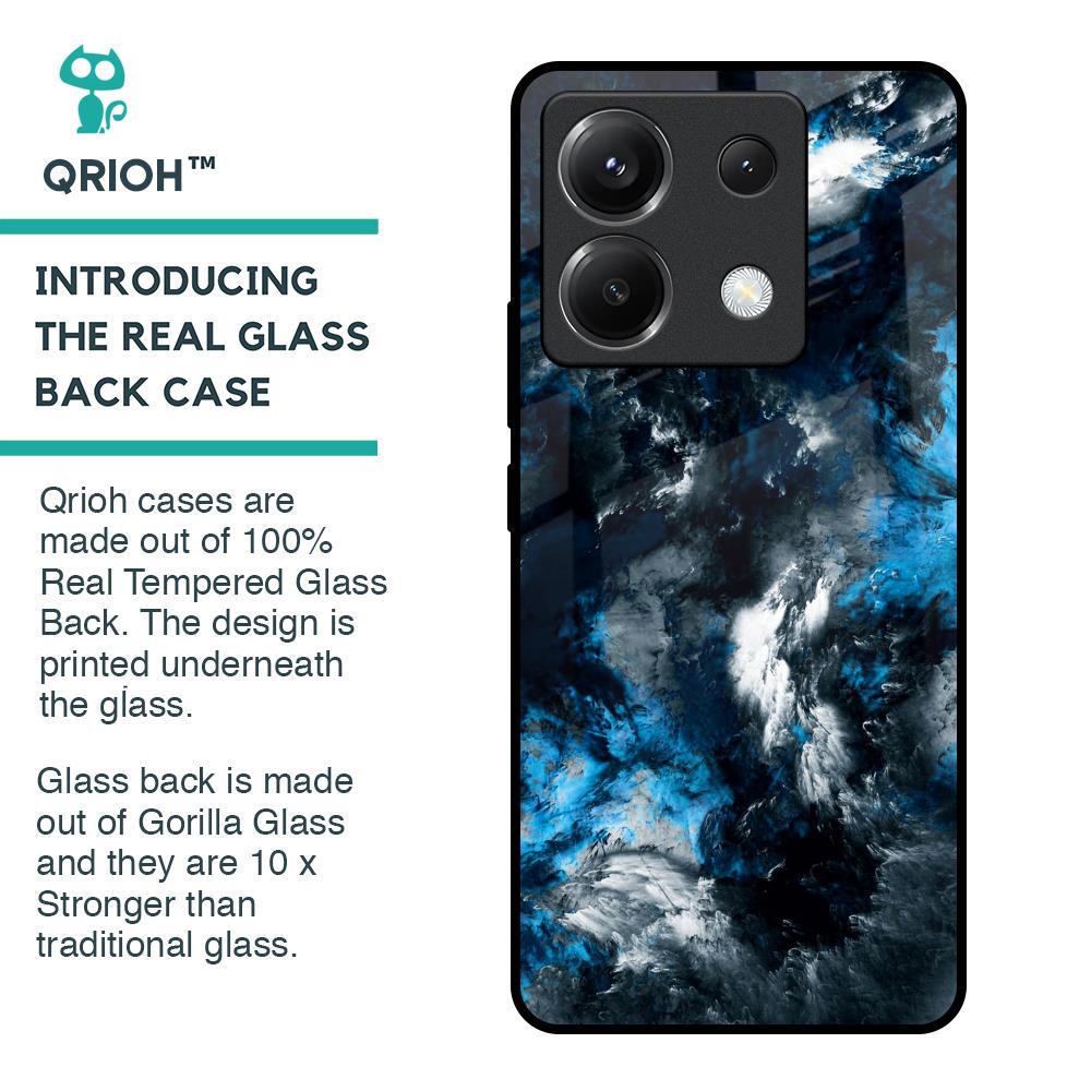 Cloudy Dust Glass Case for Poco X6 5G