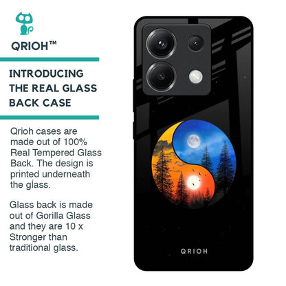 Yin Yang Balance Glass Case for Poco X6 5G