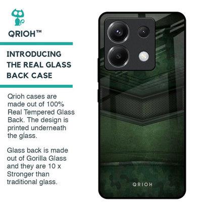 Green Leather Glass Case for Poco X6 5G