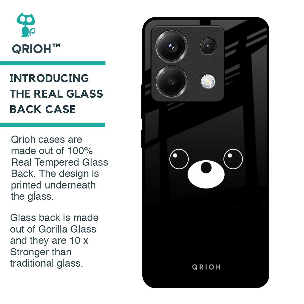 Cute Bear Glass Case for Poco X6 5G