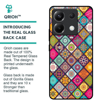 Multicolor Mandala Glass Case for Poco X6 5G