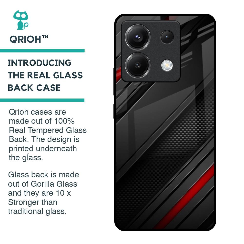 Modern Abstract Glass Case for Poco X6 5G