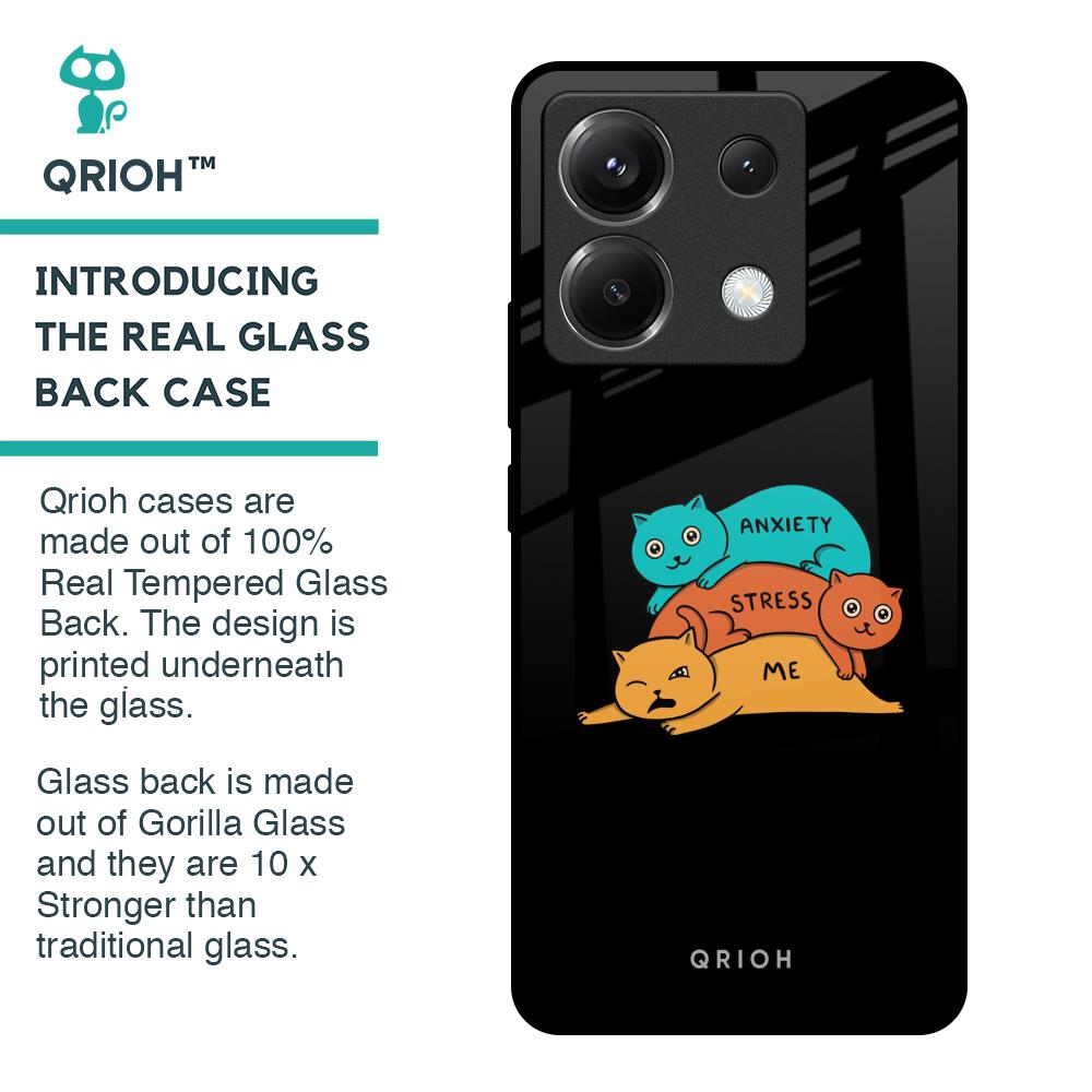 Anxiety Stress Glass Case for Poco X6 5G