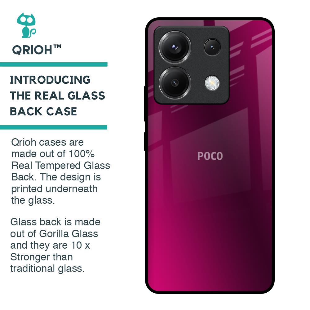 Pink Burst Glass Case for Poco X6 5G