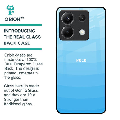Wavy Blue Pattern Glass Case for Poco X6 5G
