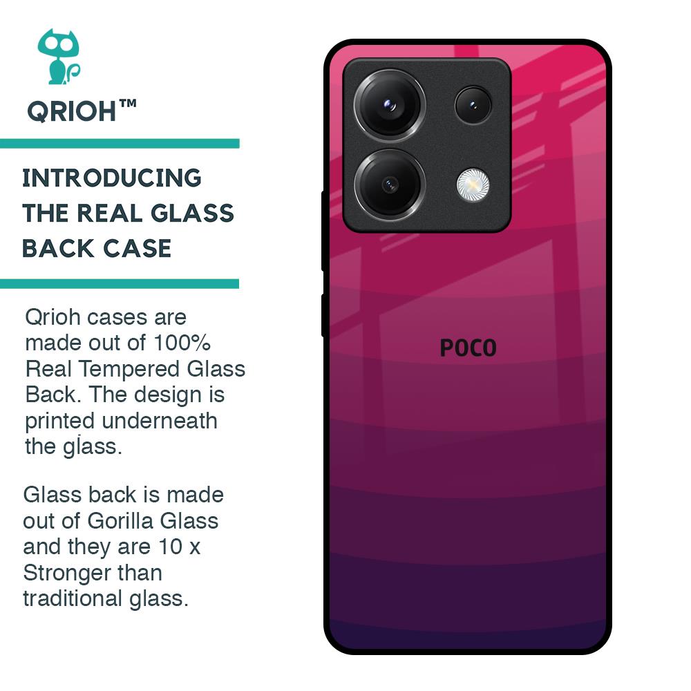 Wavy Pink Pattern Glass Case for Poco X6 5G