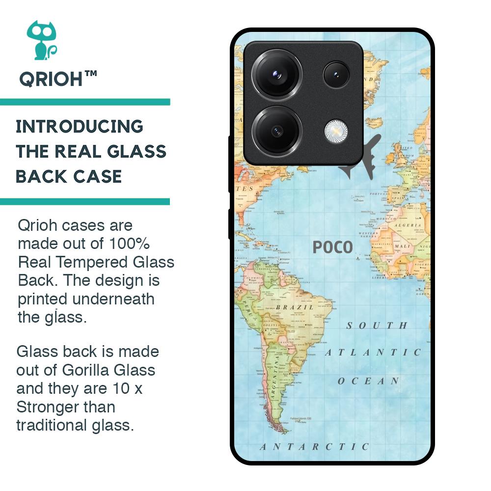 Fly Around The World Glass Case for Poco X6 5G