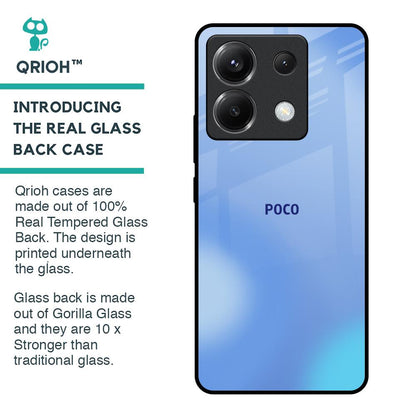 Vibrant Blue Texture Glass Case for Poco X6 5G