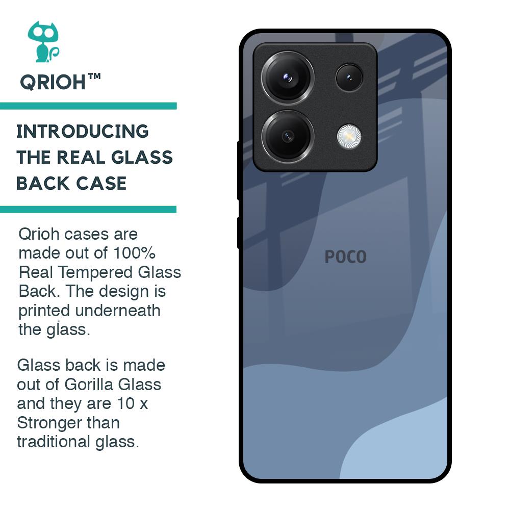 Navy Blue Ombre Glass Case for Poco X6 5G
