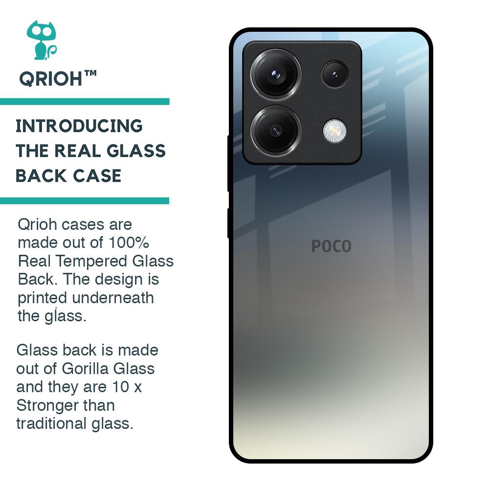 Tricolor Ombre Glass Case for Poco X6 5G
