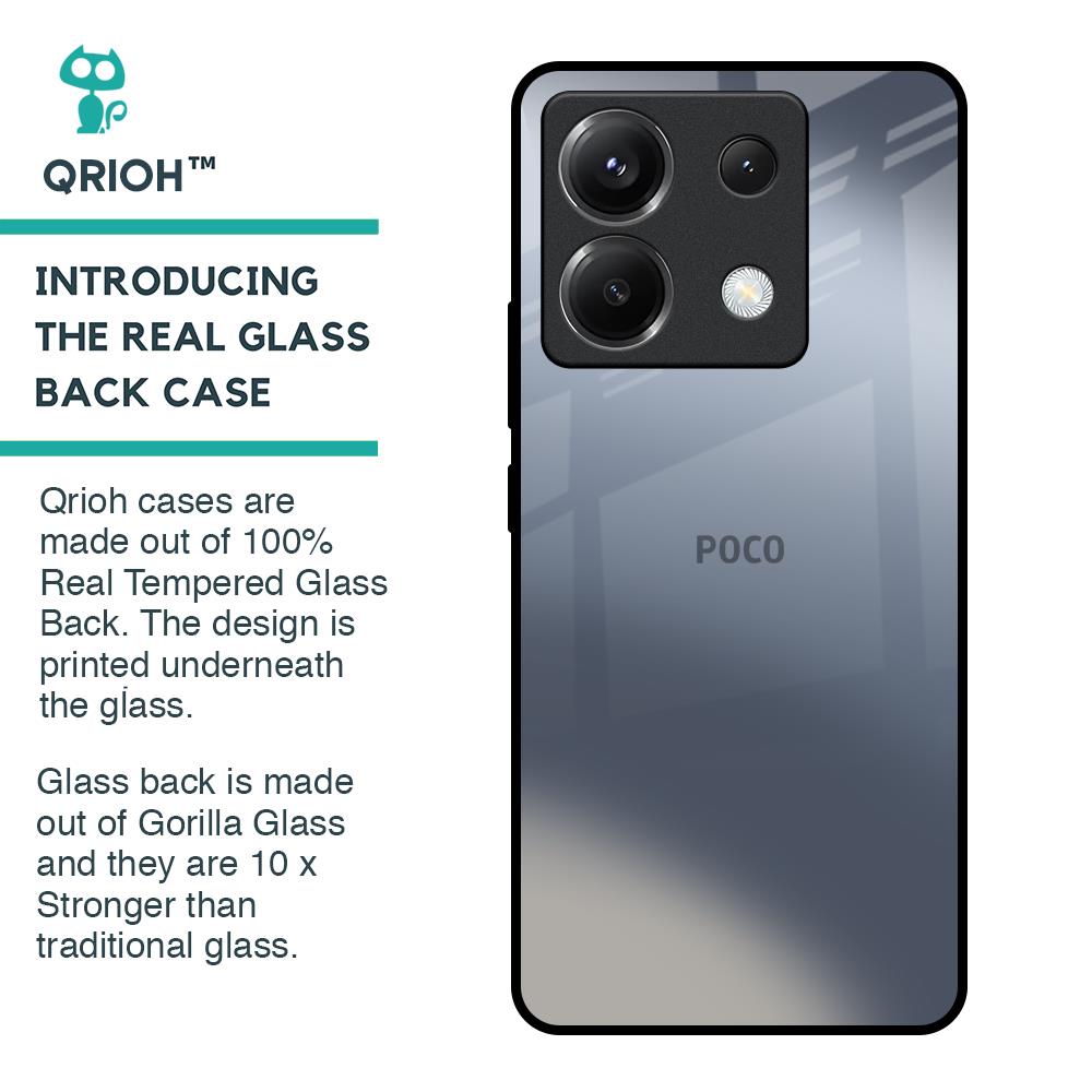 Space Grey Gradient Glass Case for Poco X6 5G
