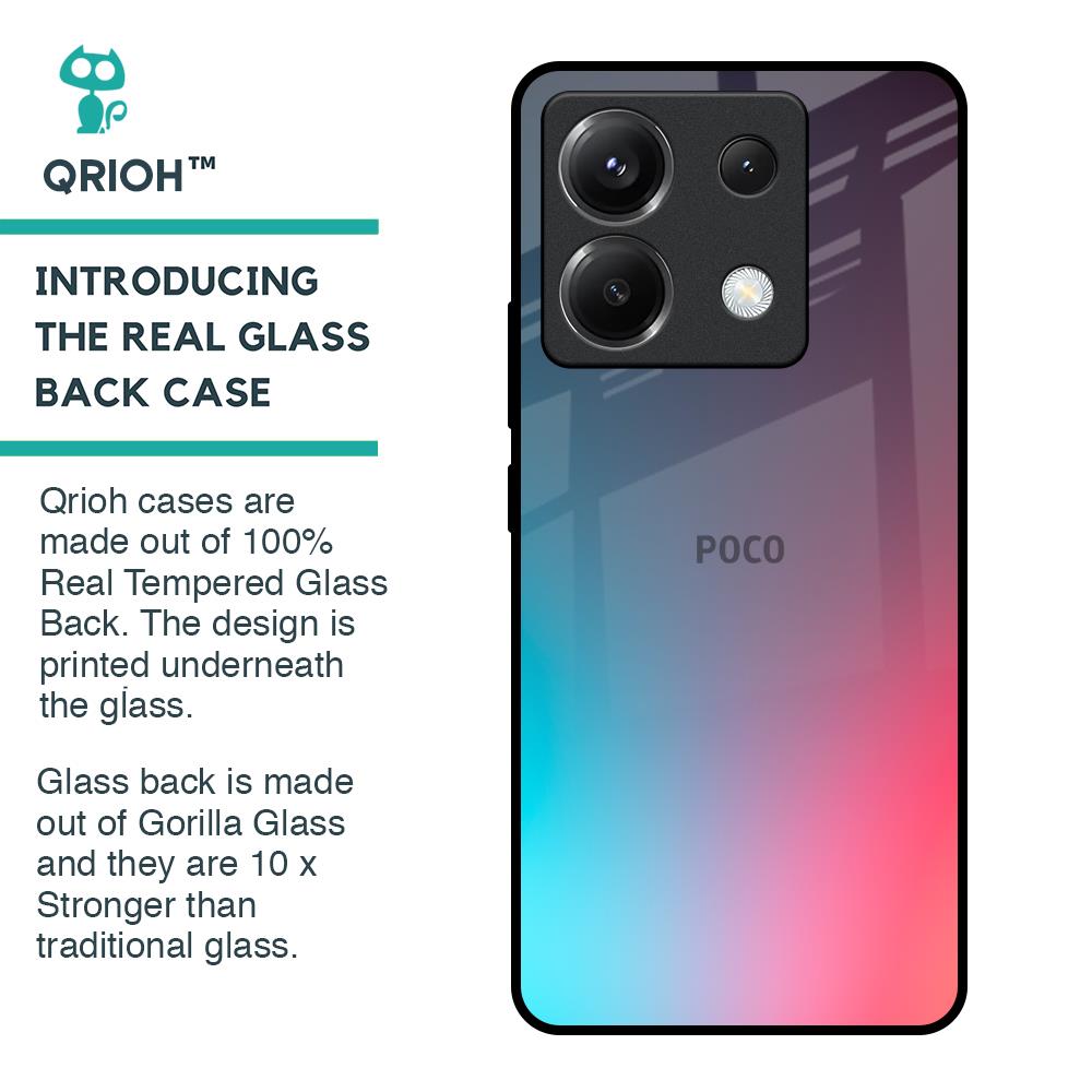 Rainbow Laser Glass Case for Poco X6 5G