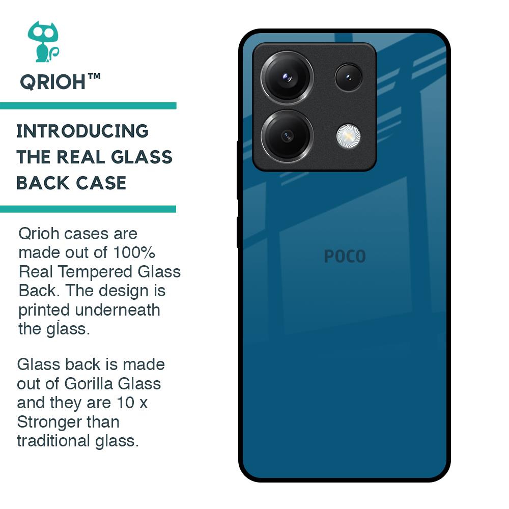 Cobalt Blue Glass Case for Poco X6 5G