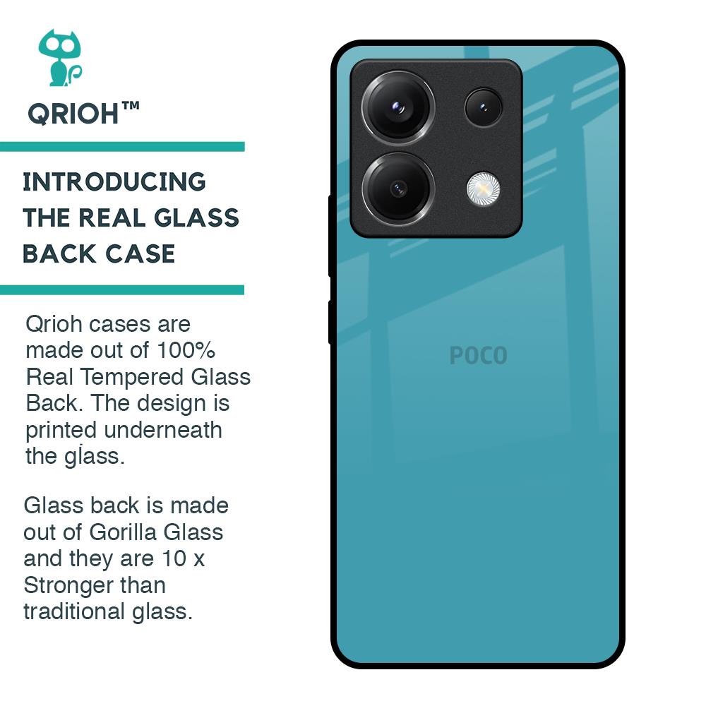 Oceanic Turquiose Glass Case for Poco X6 5G