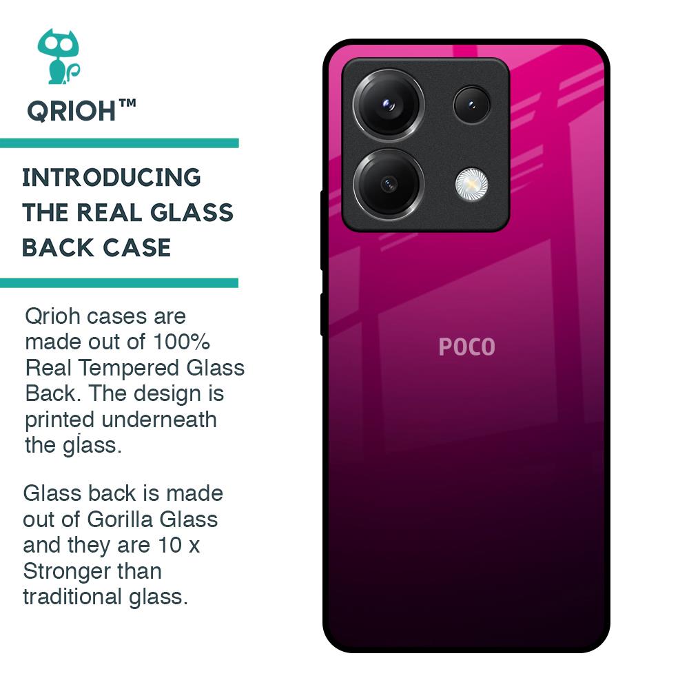 Purple Ombre Pattern Glass Case for Poco X6 5G