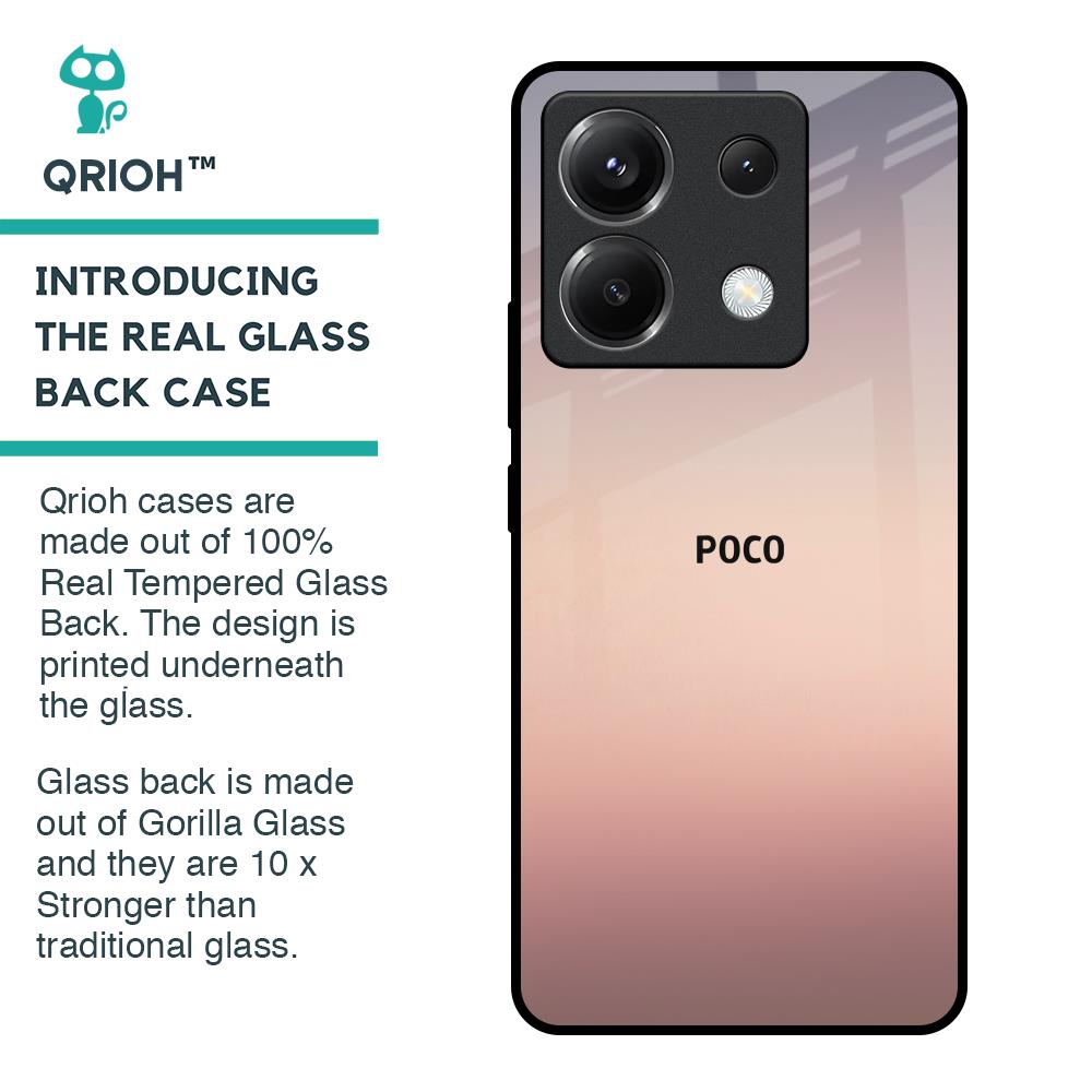 Golden Mauve Glass Case for Poco X6 5G