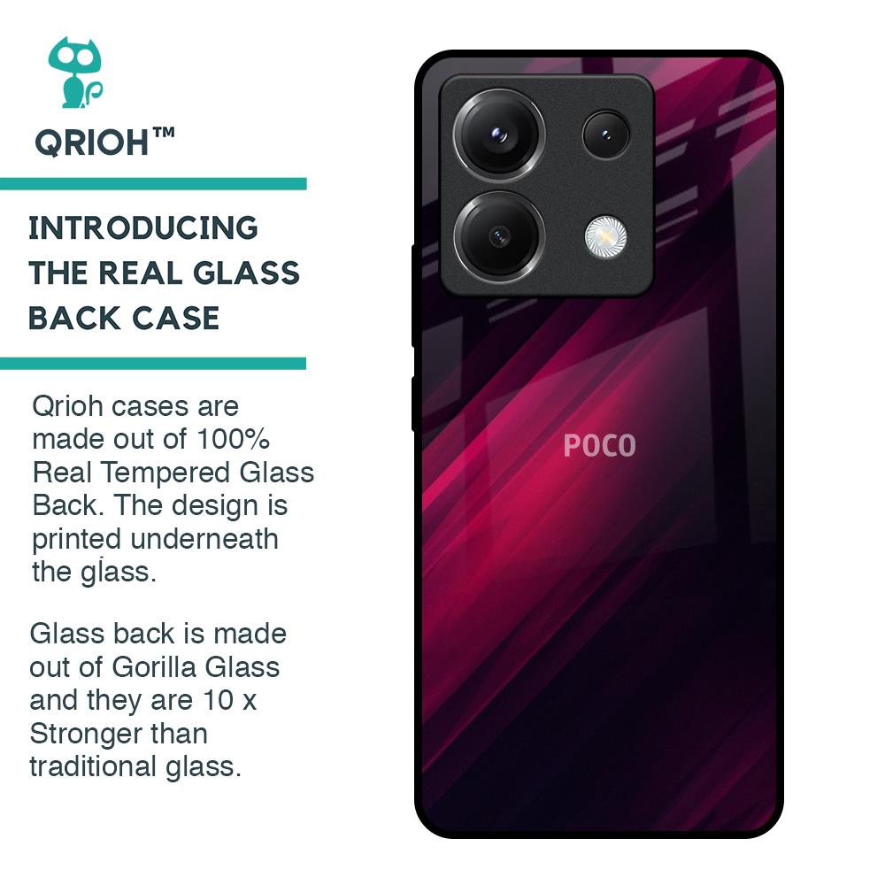 Razor Black Glass Case for Poco X6 5G