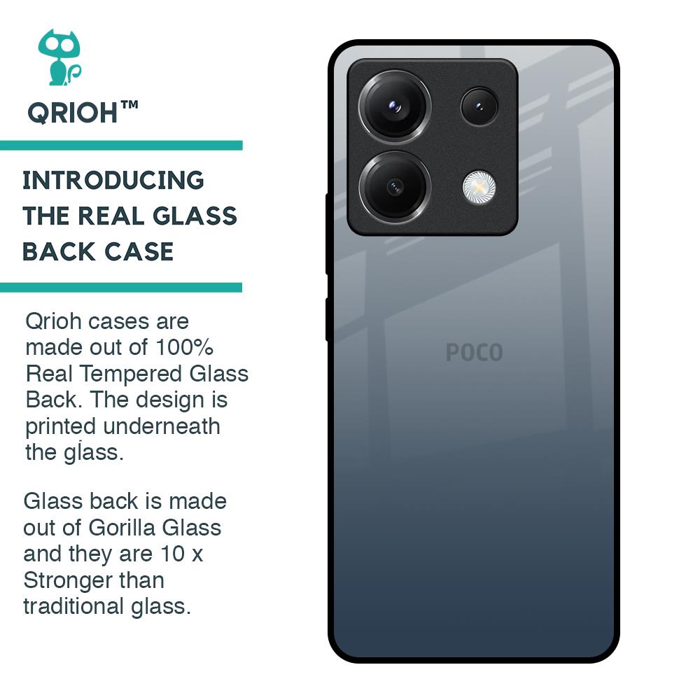 Smokey Grey Color Glass Case For Poco X6 5G