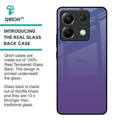 Indigo Pastel Glass Case For Poco X6 5G