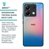 Blue & Pink Ombre Glass case for Poco X6 5G