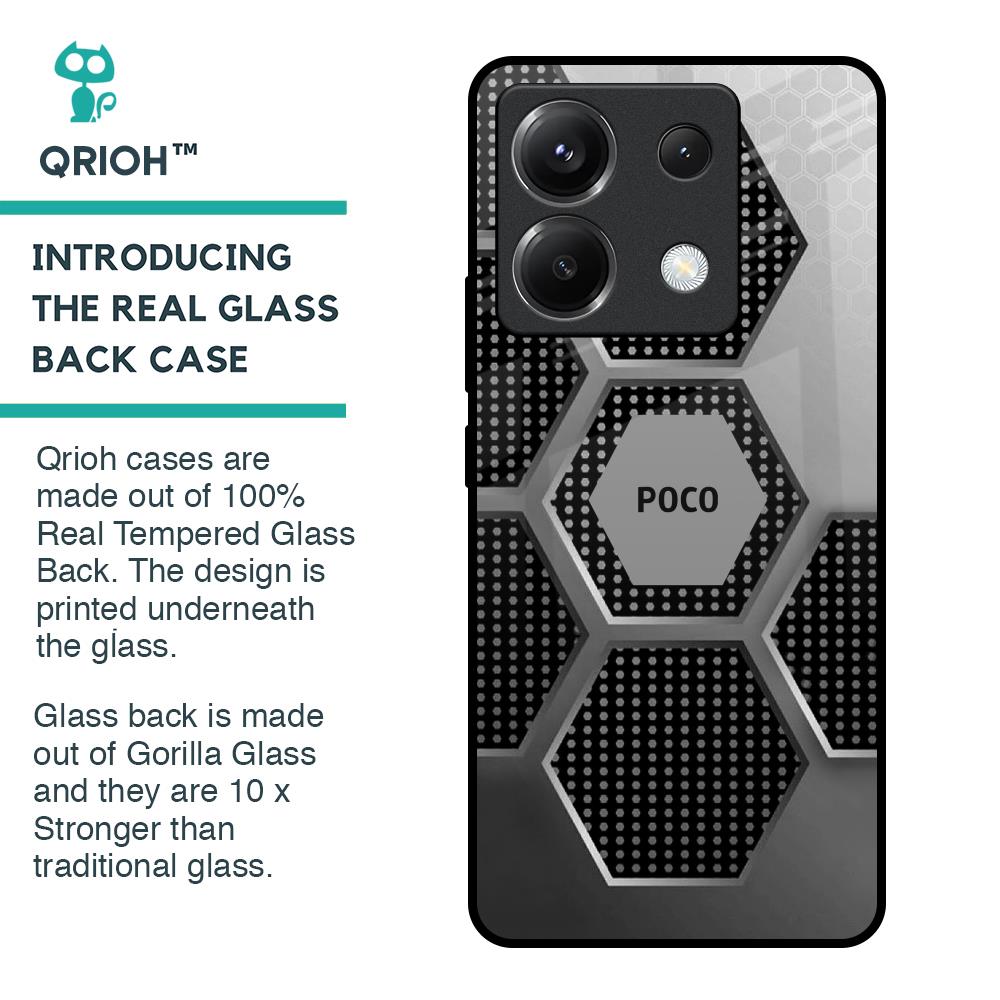 Hexagon Style Glass Case For Poco X6 5G