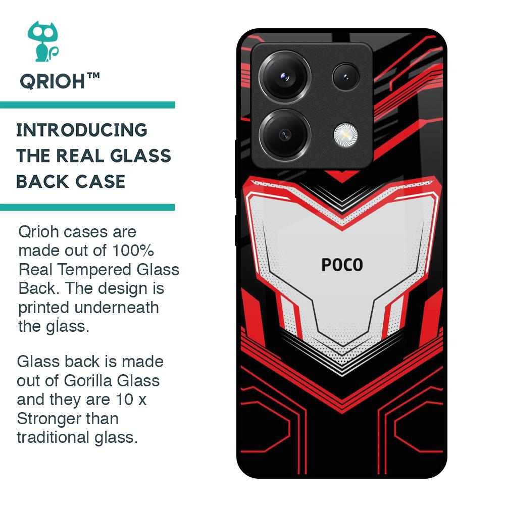 Quantum Suit Glass Case For Poco X6 5G