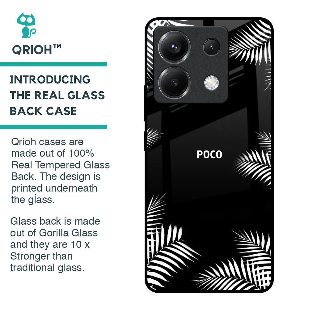 Zealand Fern Design Glass Case For Poco X6 5G