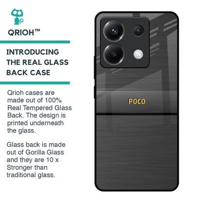 Grey Metallic Glass Case For Poco X6 5G