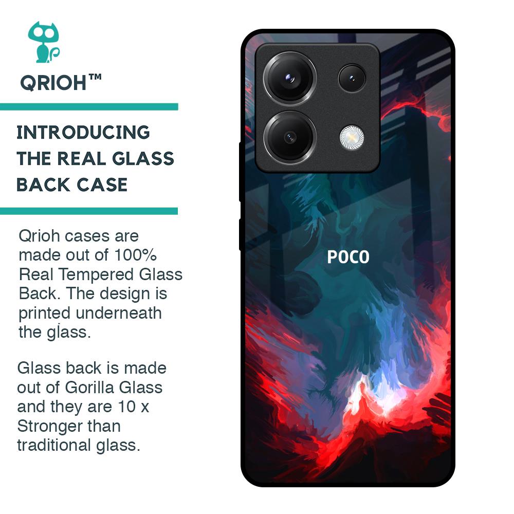 Brush Art Glass Case For Poco X6 5G
