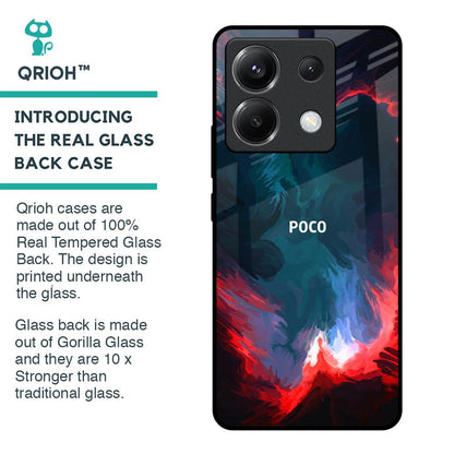 Brush Art Glass Case For Poco X6 5G